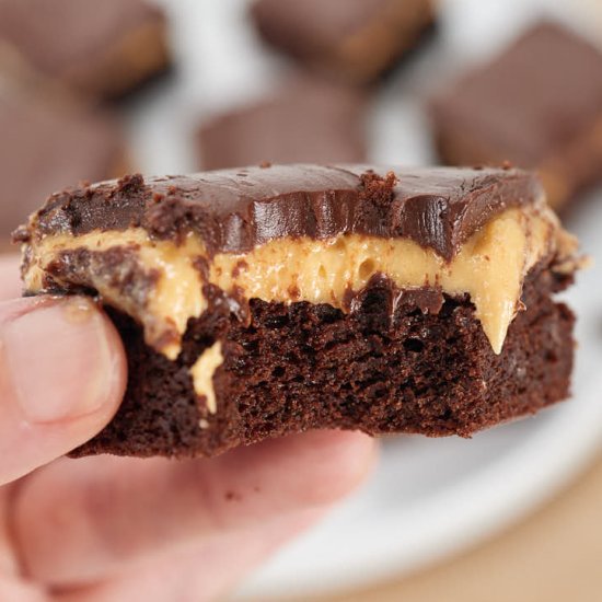Chocolate Peanut Butter Brownies - Recipe photo by LikeHotKeto