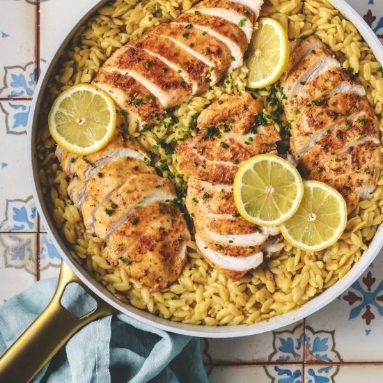 One-Pot Chicken & Saffron Orzo - Recipe photo by coolfooddude