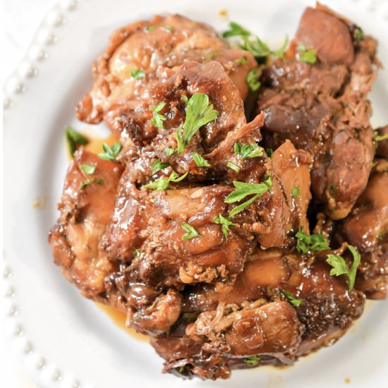 Keto Instant Pot Chicken Adobo - Recipe photo by We Want To Eat