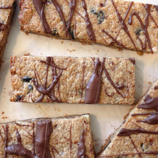 Vegan Peanut Butter Oat Bars - Recipe photo by Tinhateats.com