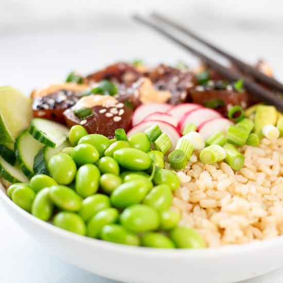 Spicy Tuna Poke Bowl - Recipe photo by lovefoodnourish