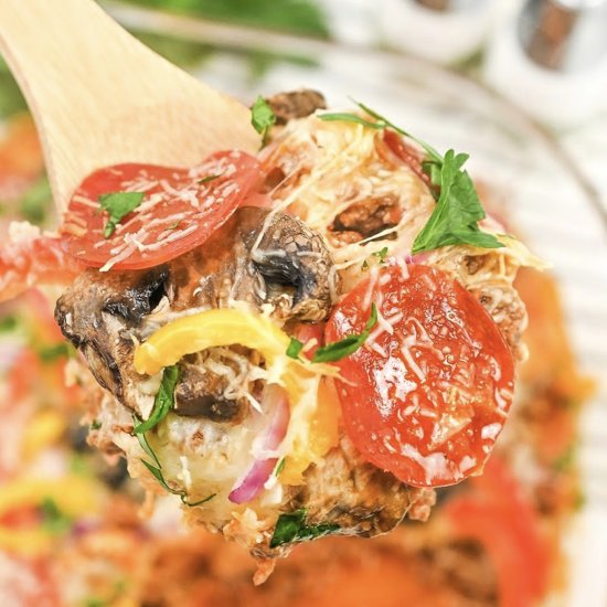 Keto Ground Beef Pizza Casserole - Recipe photo by We Want To Eat
