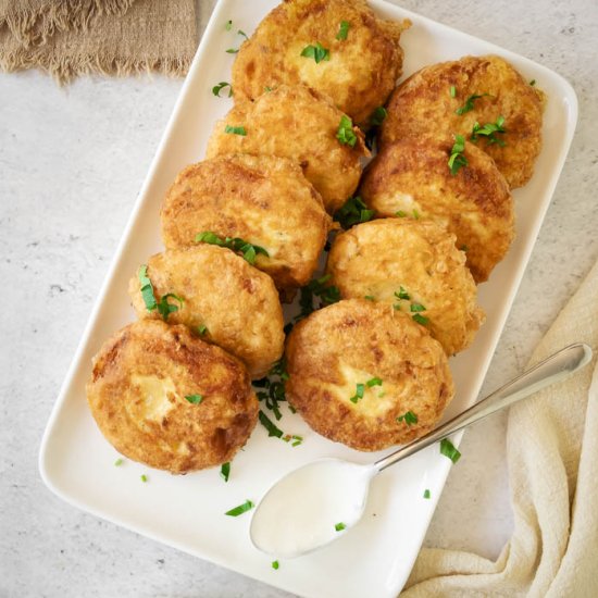 Easy Potato Fritters - Recipe photo by dizzybusyandhungry