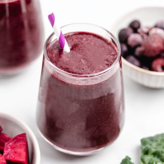 Kale Beet Smoothie - Recipe photo by Three Little Chickpeas