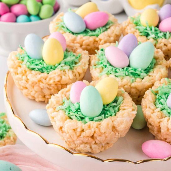 Rice Krispie Easter Nests - Recipe photo by Tessies Table