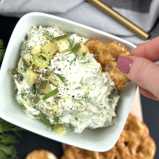 Creamy Crunchy Dill Pickle Dip - Recipe photo by StyleandGrace