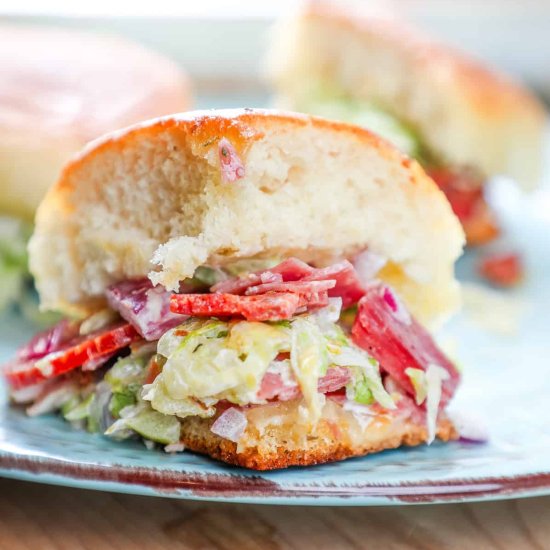Chopped Italian Sliders - Recipe photo by BakingBeauty