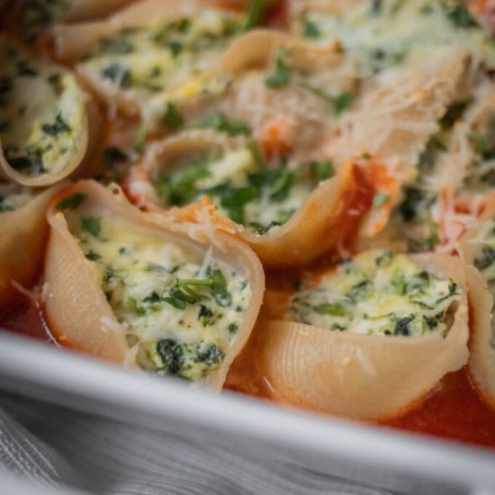 Gluten Free Stuffed Shells - Recipe photo by kitchenbluebird