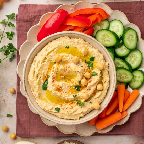 Creamy Hummus Without Garlic - Recipe photo by Abi Thiya