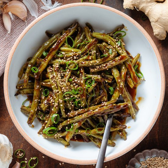 Roasted Teriyaki Green Beans - Recipe photo by thehealthfulideas