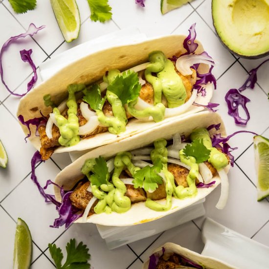 Blackened Tilapia Tacos - Recipe photo by dizzybusyandhungry