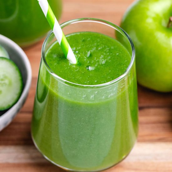 Apple Cucumber Smoothie - Recipe photo by Three Little Chickpeas