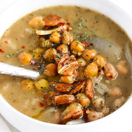 Chickpea Oregano Soup - Recipe photo by Spiritedmorgan