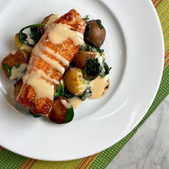 Salmon with Cider-Cream Sauce - Recipe photo by thebrookcook.wordpress.com