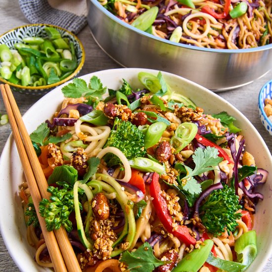 Vegan Satay Noodles - Recipe photo by ForThePleasureOfEating