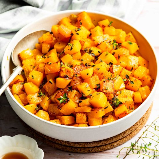 20-Minute Sautéed Butternut Squash - Recipe photo by eatfreshglow.com