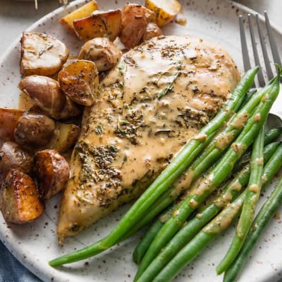 Creamy Dijon Chicken - Recipe photo by nourishandfete