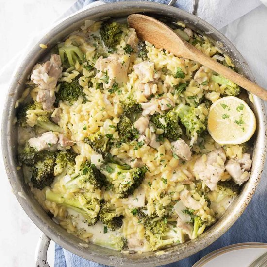 Chicken Orzo Bake with Boursin - Recipe photo by peelwithzeal