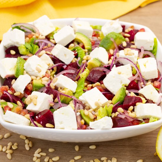 Feta, Avocado and Beets Salad - Recipe photo by mecooks.com