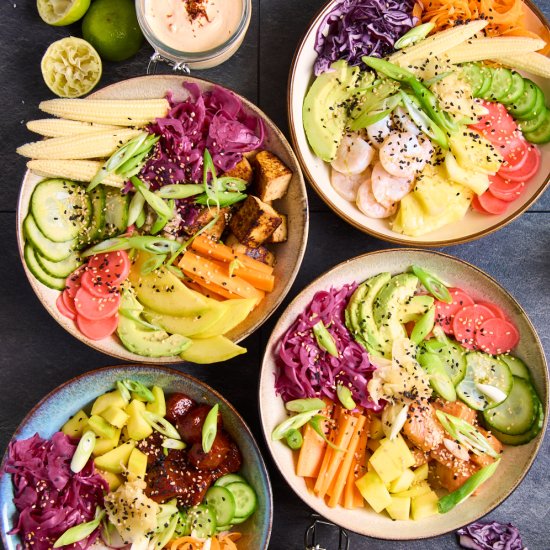 Poke Sushi Bowls - Recipe photo by ForThePleasureOfEating