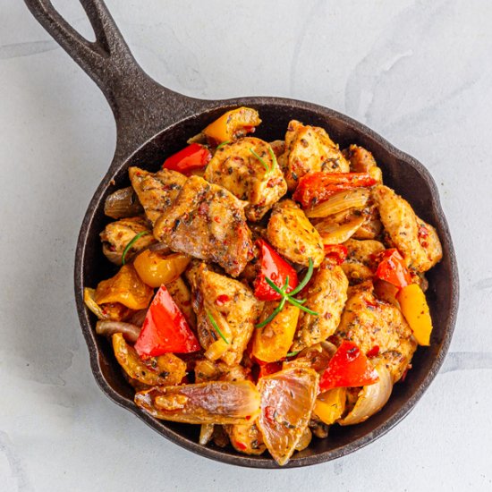 Chicken Traybake with Peppers - Recipe photo by Priyanka DK