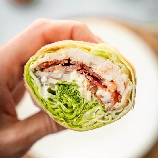 Ranch Chicken Lettuce Wraps - Recipe photo by kitchenbluebird