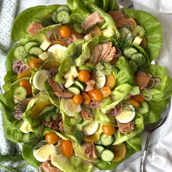 Irish Pub Salad with Smoked Salmon - Recipe photo by StyleandGrace