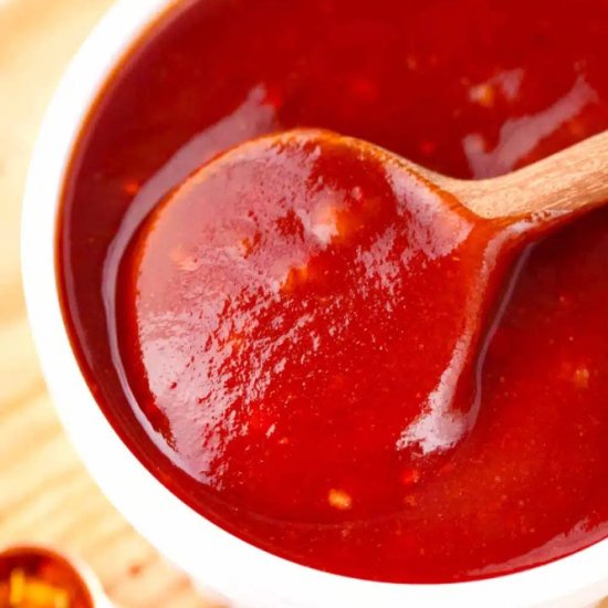 Sweet and Spicy Meatloaf Sauce - Recipe photo by peasandpeonies