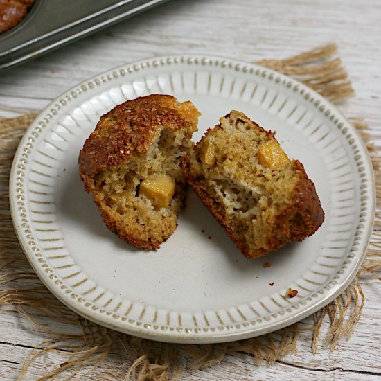Peaches and Cream Oatmeal Muffins - Recipe photo by DomesticDreamboat