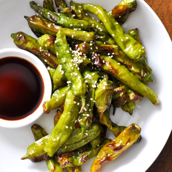 Air Fried Shishito Peppers - Recipe photo by bowlofyum