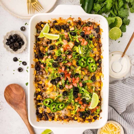 Taco Casserole - Recipe photo by livingchirpy