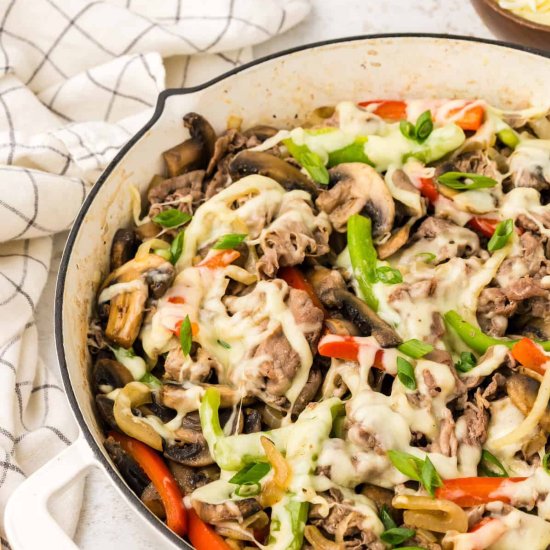 Cheesesteak Skillet - Recipe photo by livingchirpy