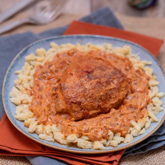 Hungarian Chicken Paprikash - Recipe photo by seasonedkitchen