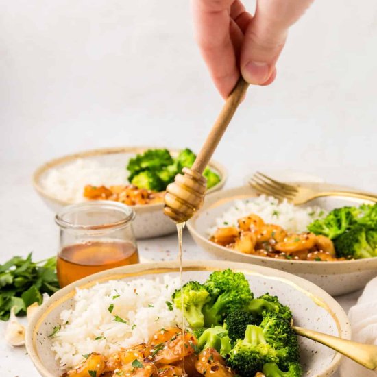 Honey Garlic Shrimp - Recipe photo by livingchirpy