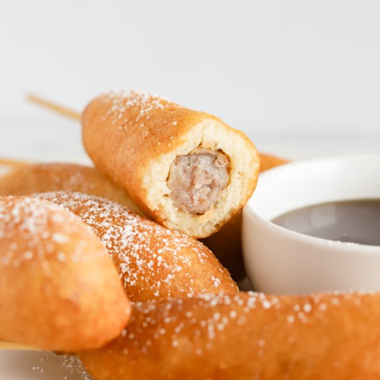 Breakfast Corn Dogs - Recipe photo by thedarlingapron