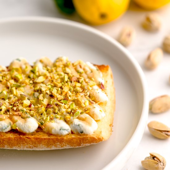 Basil-Lemon Ricotta Toast - Recipe photo by A Fabulous Bite