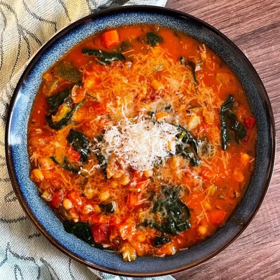 Minestrone Soup - Recipe photo by The Cooks Table
