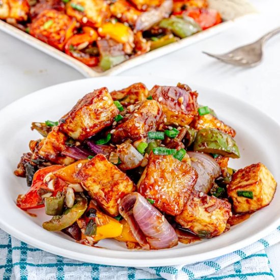 Indo-Chinese Chilli Paneer Stir Fry - Recipe photo by Priyanka DK