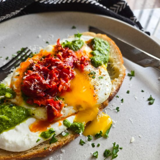 Whipped Cottage Cheese Toasties - Recipe photo by the_happy_veg