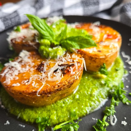 Pepperoncini & Pesto Fondants - Recipe photo by the_happy_veg