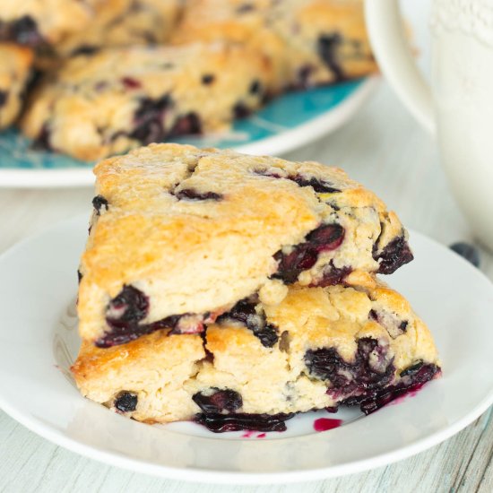 Lemon Blueberry Buttermilk Scones - Recipe photo by peanutbutterandjulie