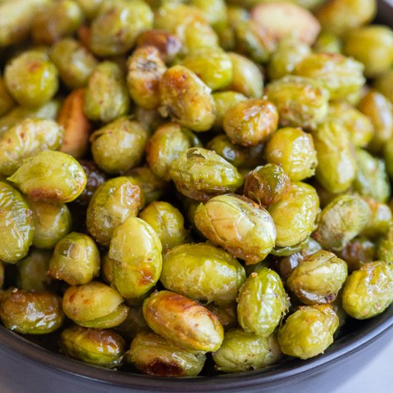 Crispy Roasted Edamame - Recipe photo by She Likes Food