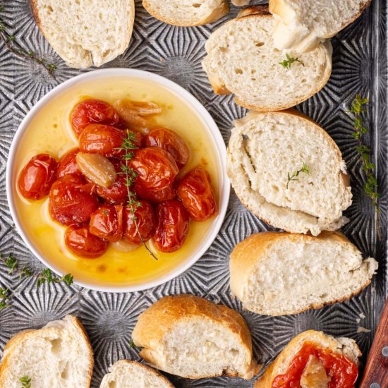 5-Ingredient Grape Tomato Confit - Recipe photo by marleysmenu