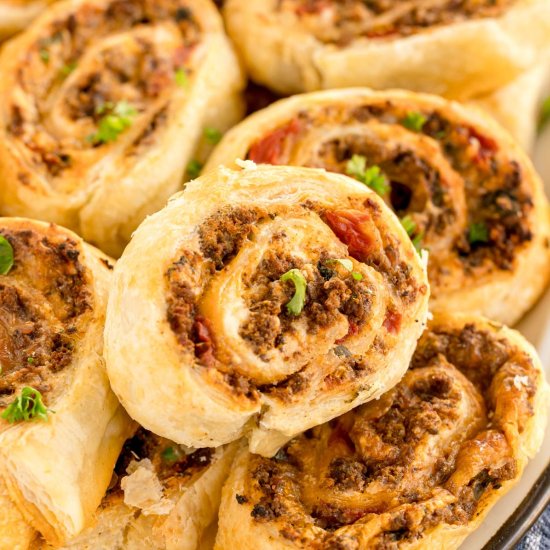 Taco Pinwheels - Recipe photo by KyleeCooks