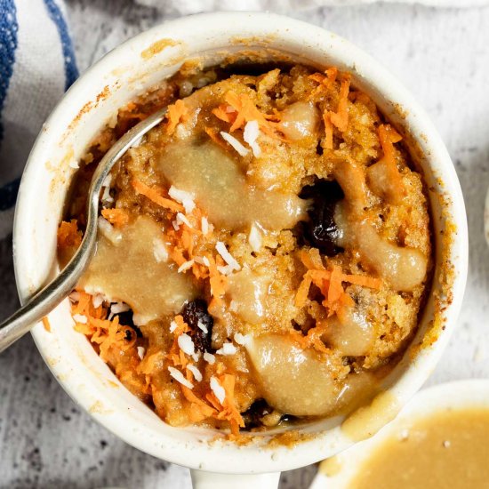Carrot Cake Mug Cake - Recipe photo by eatfreshglow.com