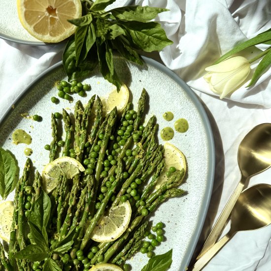 Lemon Basil Asparagus and Peas - Recipe photo by StyleandGrace