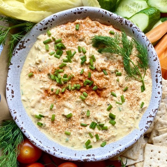 easy deviled egg dip - Recipe photo by ahintofrosemary