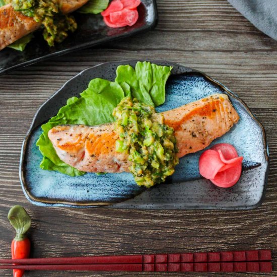 Salmon with Miso Butter - Recipe photo by givemeumami