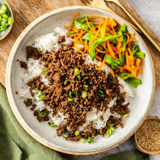 Teriyaki Beef Bowls - Recipe photo by sugarsaltmagic