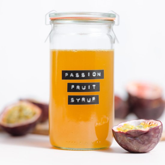 Passion Fruit Simple Syrup - Recipe photo by thehealthfulideas